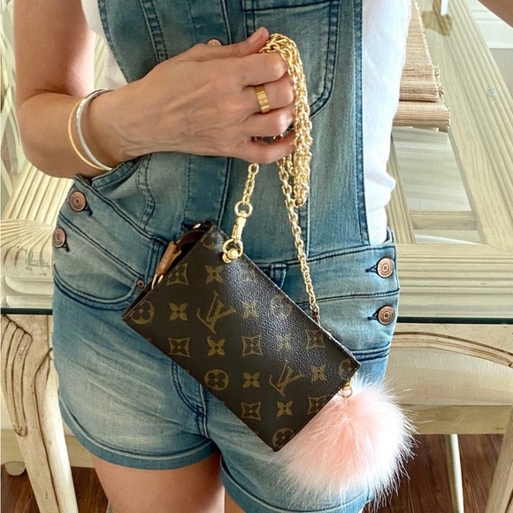 Authentic LOUIS VUITTON Pouch Purse Bag LV Purse Monogram Restored interior - Picture 4 of 10